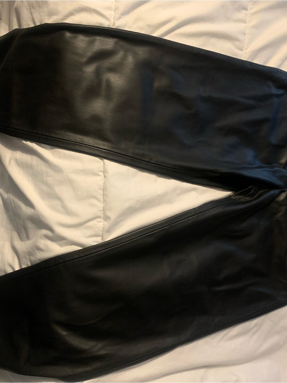 Zara Black Faux Leather Trousers never worn - Picture 2 of 3